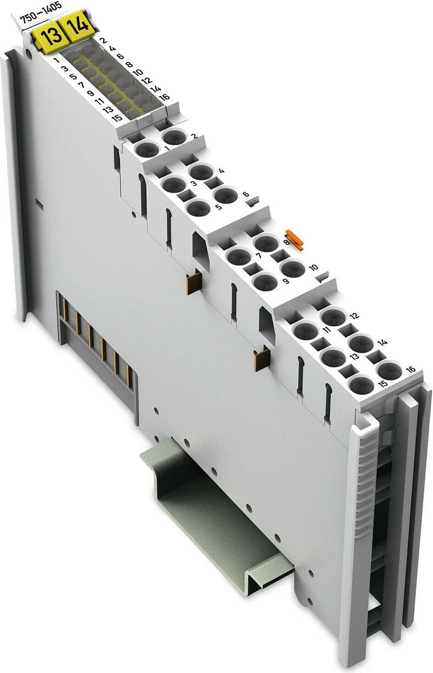 Klemë hyrje digjitale WAGO 750-1405, 16-kanale, 24 V, 0.25-1.5 mm², IP20, gri