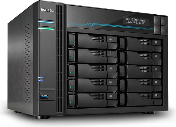 NAS Asustor Lockerstor 10 Pro AS7110T, Intel Xeon, 8GB DDR4, 10-bay, 10GbE, pa disqe, i zi