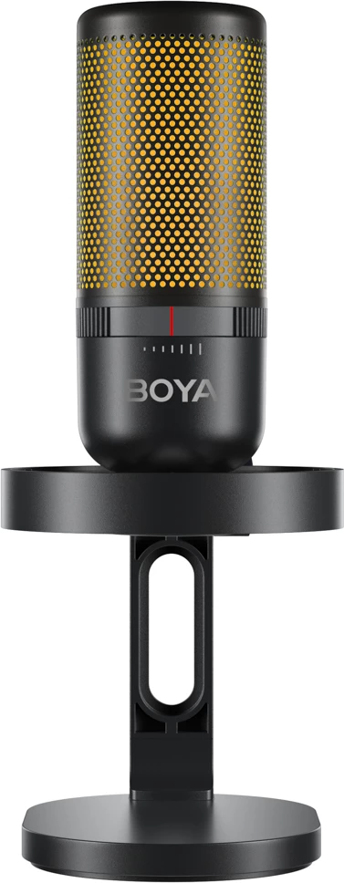 Mikrofon BOYA K3 me kabllo USB-C, 48 kHz/16-bit, superkardioid, RGB, me stativ tavoline & pop filter, i zi