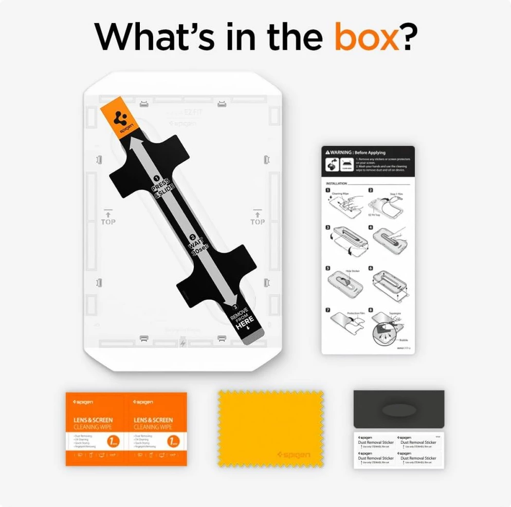 Xham i temperuar Spigen Glas.tR EZ Fit për iPad Air 11" (2024), Transparent