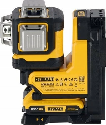 Laser linear Dewalt DCLE34035D1 18V 3x360° dritë e gjelbër, set 1x2.0Ah