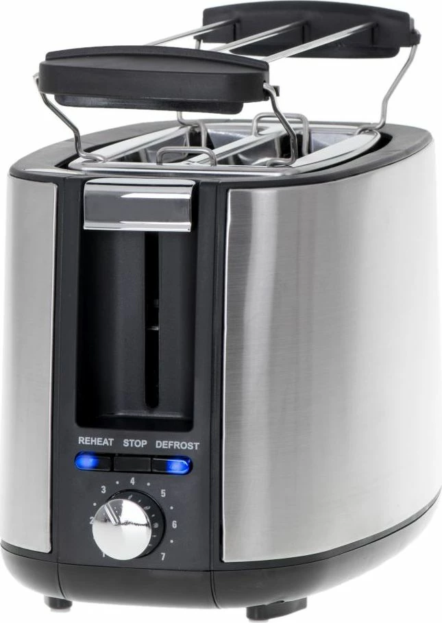 Toster Adler AD 3214, 2 feta, 900 W, inox, argjendtë