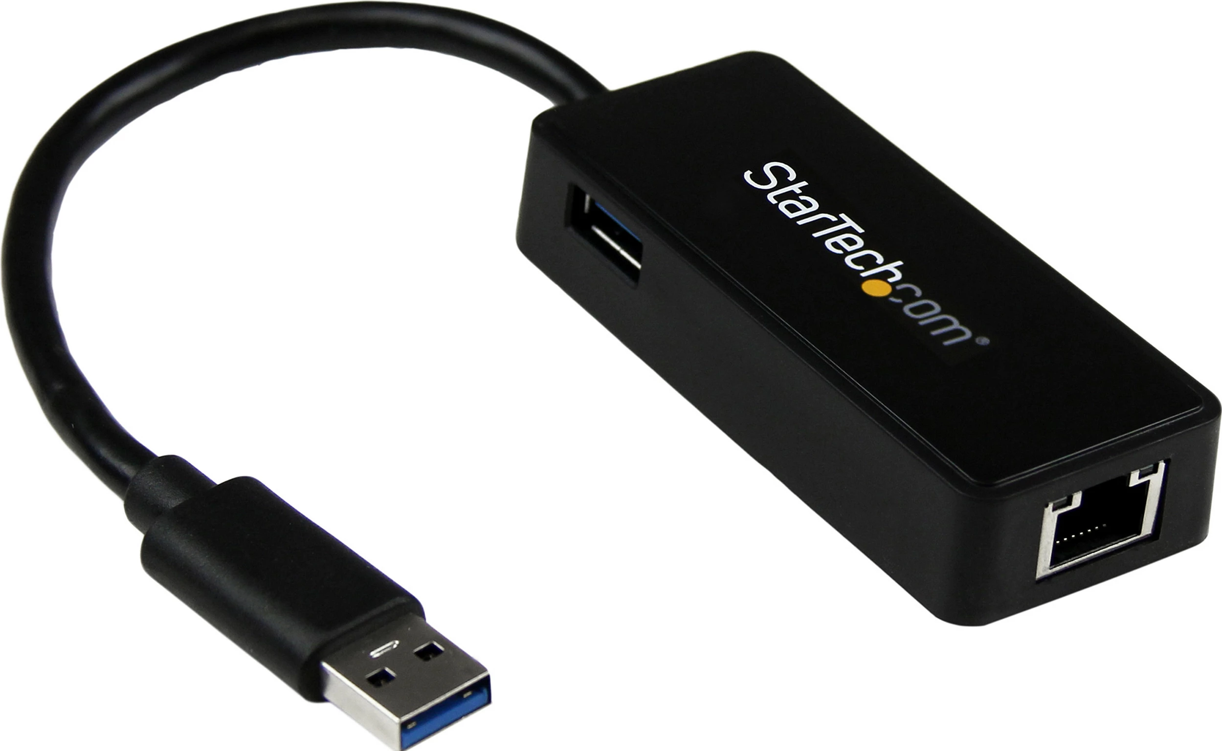 Adapter USB 3.0 në Gigabit Ethernet StarTech USB31000SPTB, me port USB pass-through, i zi