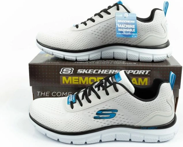 Atlete meshkuj Skechers Track Ripkent 232399/WBK, ecru