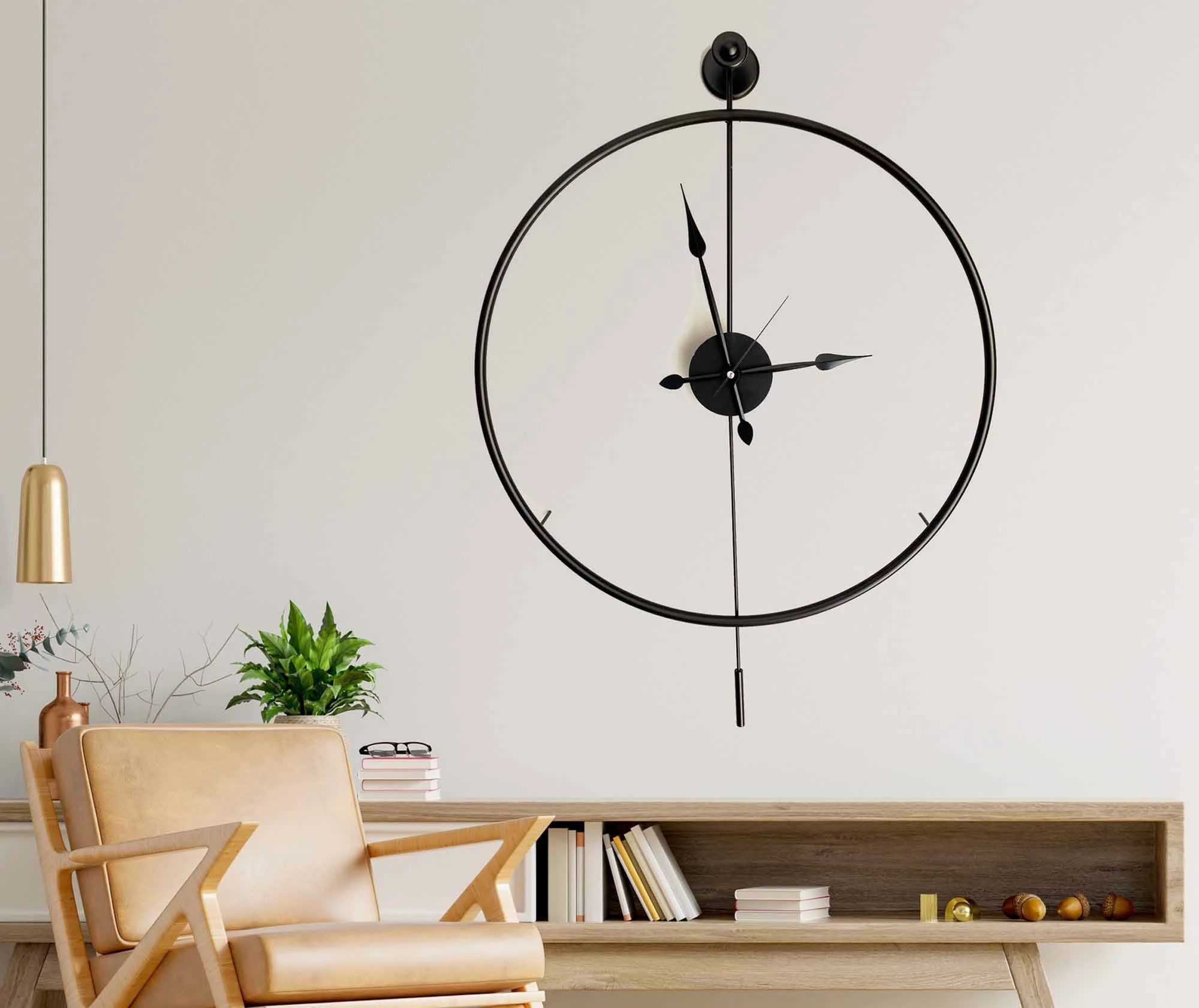 Orë muri dekorative prej metali, Wallity, Mclock-00102