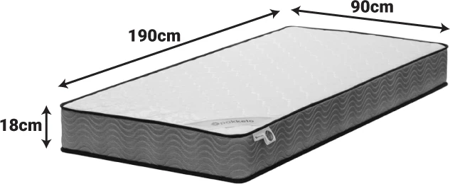 Dyshek Klaudia, susta të pandërprera, njëanësh, 17-18cm, 90x190cm