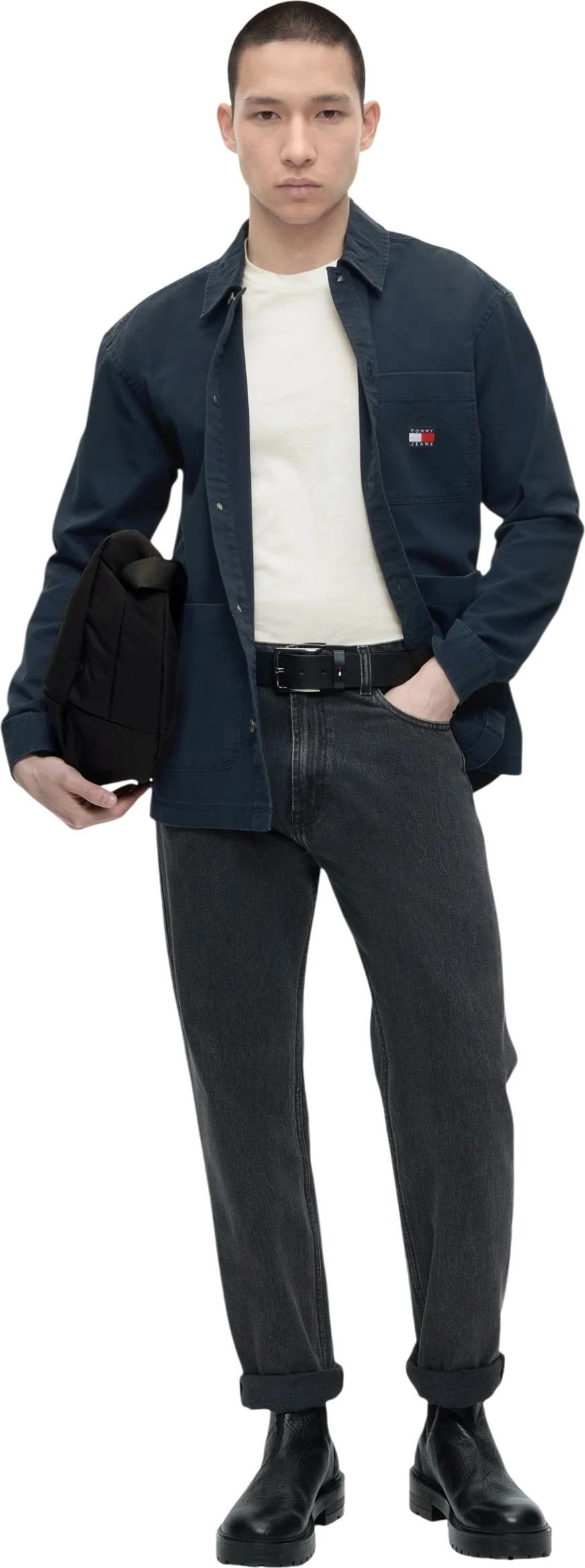 Këmishë për meshkuj Tommy Hilfiger Jeans DM0DM20236, e kaltër e errët [Madhësia: S]