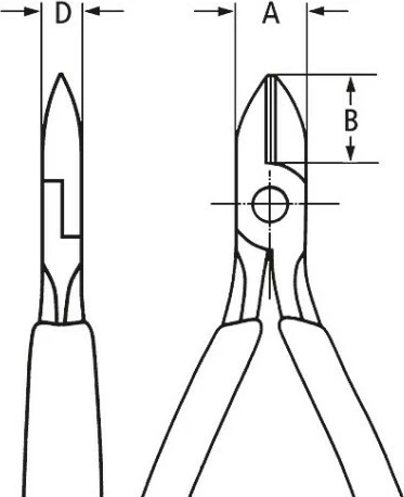 Prerëse kabllosh Knipex KP-7502125, 125mm, dorezë plastike, çelik, e kuqe