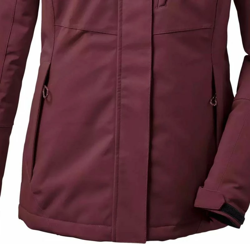 Pallto me kapuç për femra Killtec, burgundy