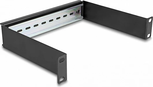 Panel shinë DIN DeLOCK 10" 1U për rack, metal, i zi