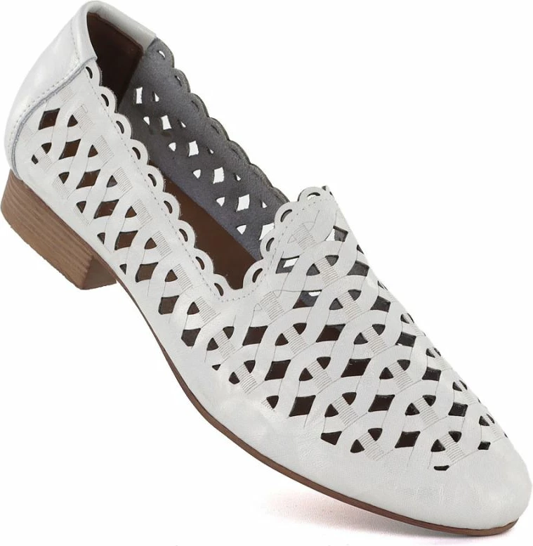 Këpucë lëkure për femra Jezzi OL50-1, të bardha