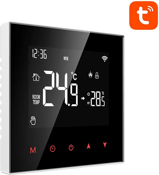 Termostat i mençur, Avatto ZWT100, ZigBee 3.0 3A, ekran LCD, kontroll me Tuya/Smart Life Alexa Google, për ngrohës uji
