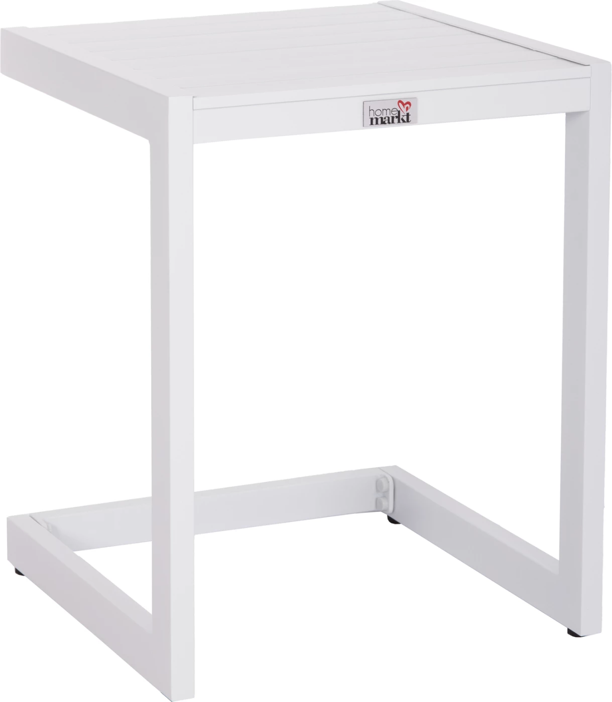 Tavolinë anësore për shezlong, alumini i bardhë, BELLING FH6274.01, 42x43x53cm