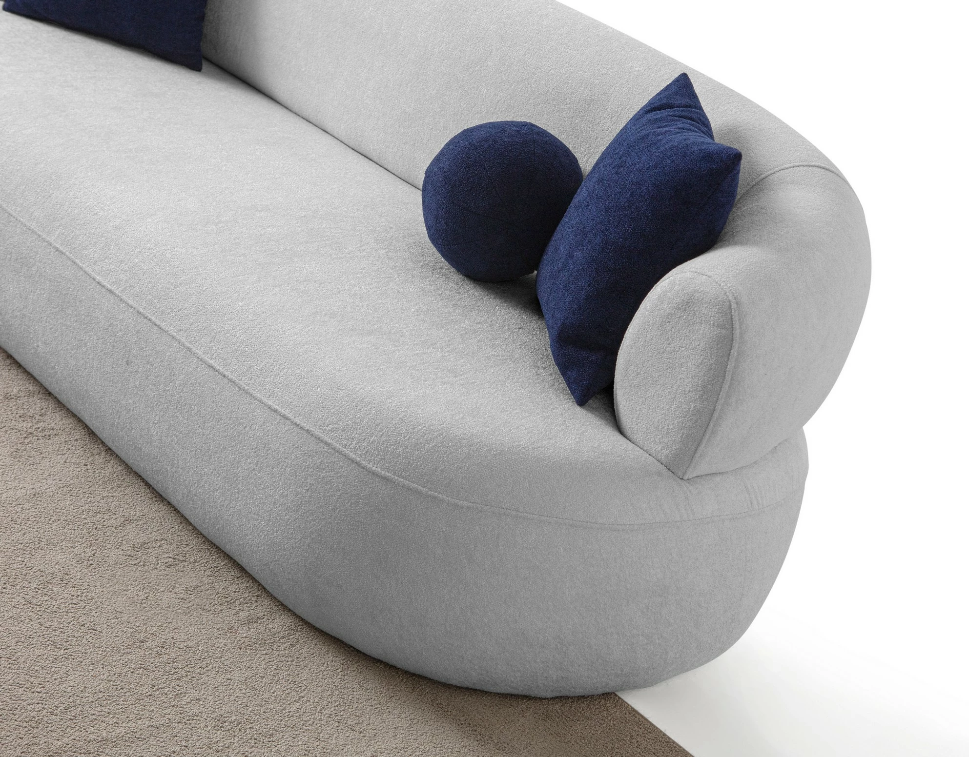Divan treshe Atelier del Sofa, ngjyrë gri, Roma