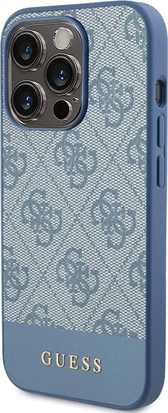Mbështjellës Guess 4G Stripe për iPhone 15 Pro Max, Blu