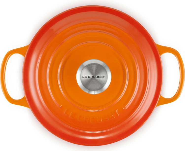 Tenxhere rrumbullake Le Creuset Signature 18 cm, portokalli
