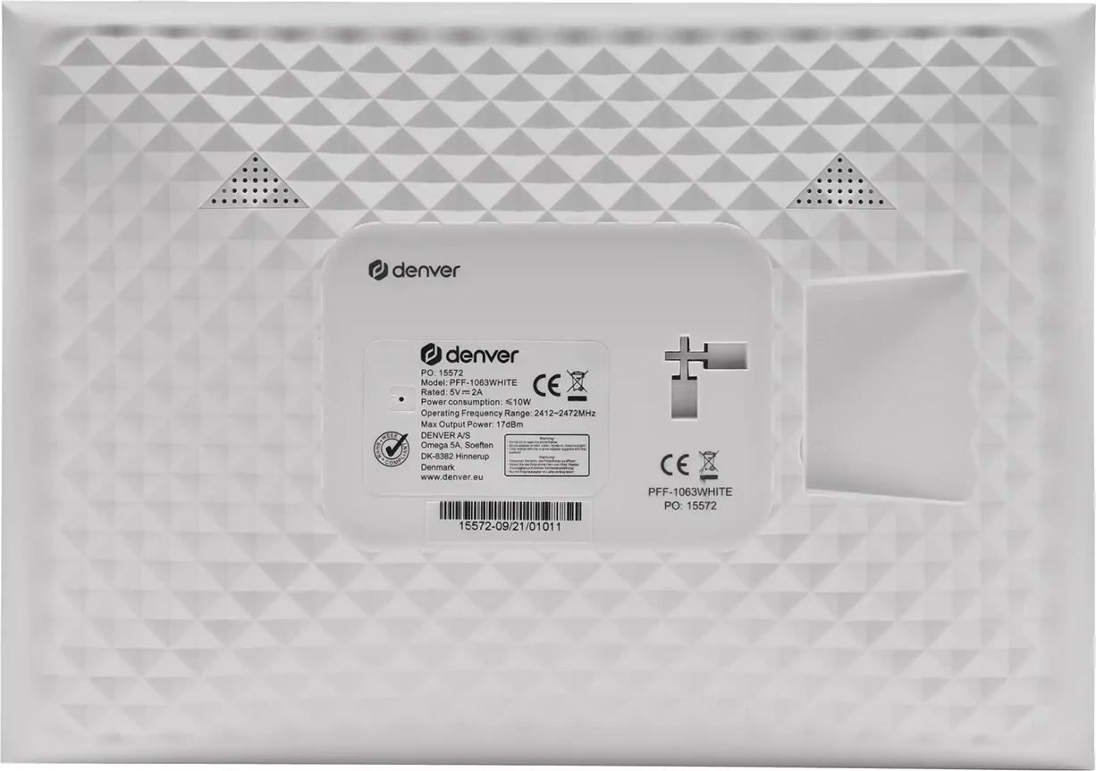 Kornizë digjitale Denver Frameo PFF-1063WMK2, 10.1", 16 GB, Full HD, e bardhë