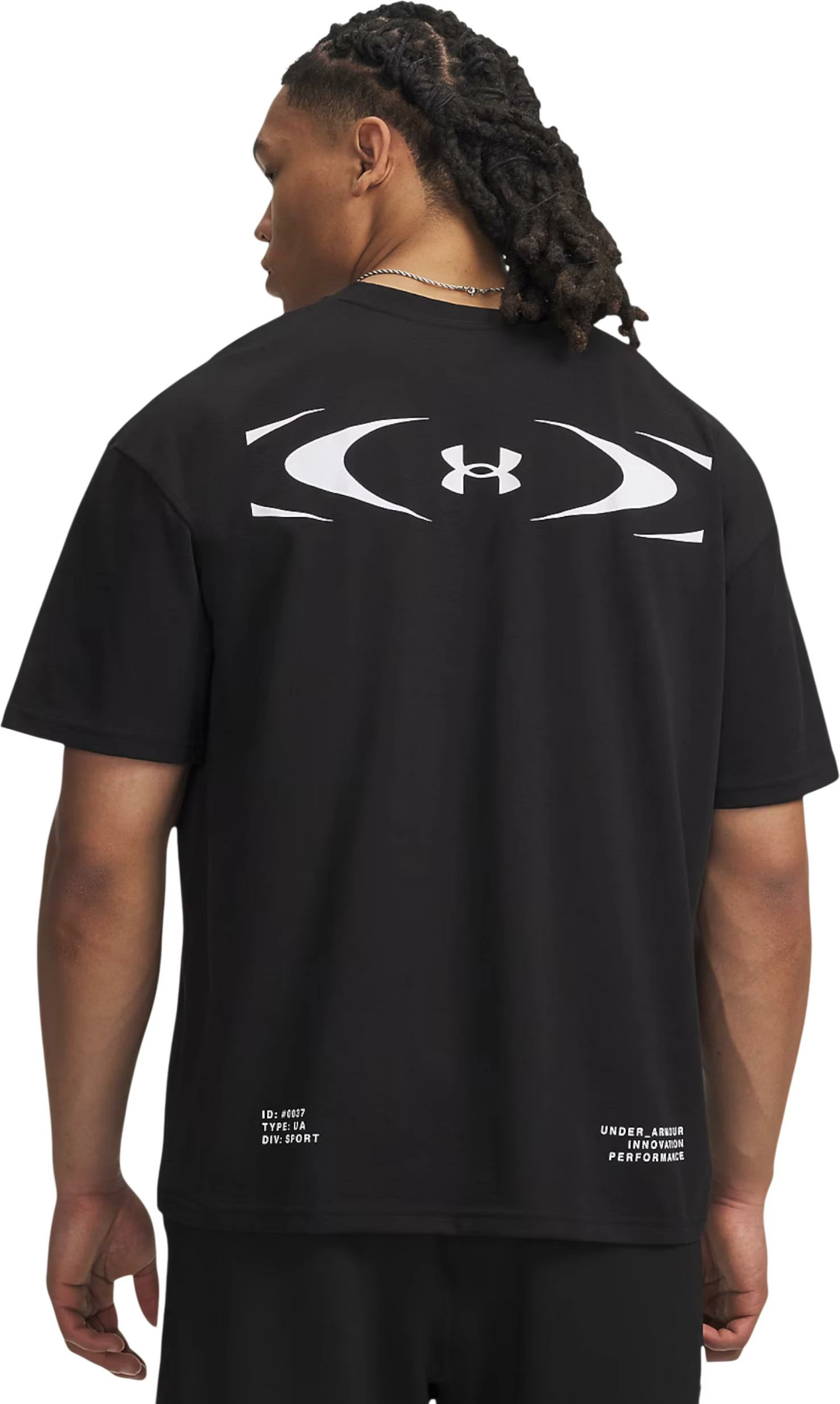 Maicë për meshkuj Under Armour HWT Echo Logo OS SS, e zezë [Madhësia: XS]