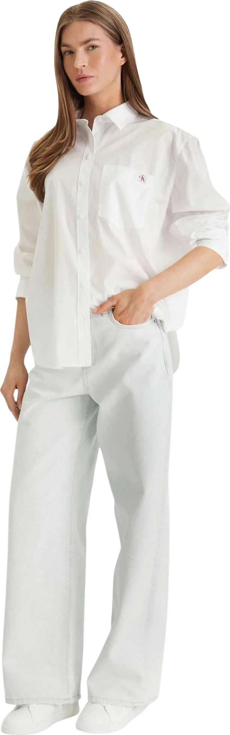 Këmishë për femra Calvin Klein Jeans LV047F147G, e bardhë [Madhësia: XS]