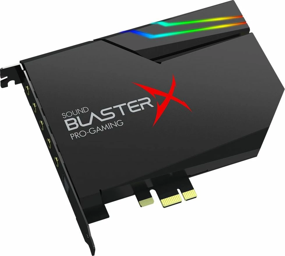 Kartë zëri Creative Sound BlasterX AE-5 Plus (70SB174000003) PCIe 32-bit/384 kHz 5.1 RGB, e zezë