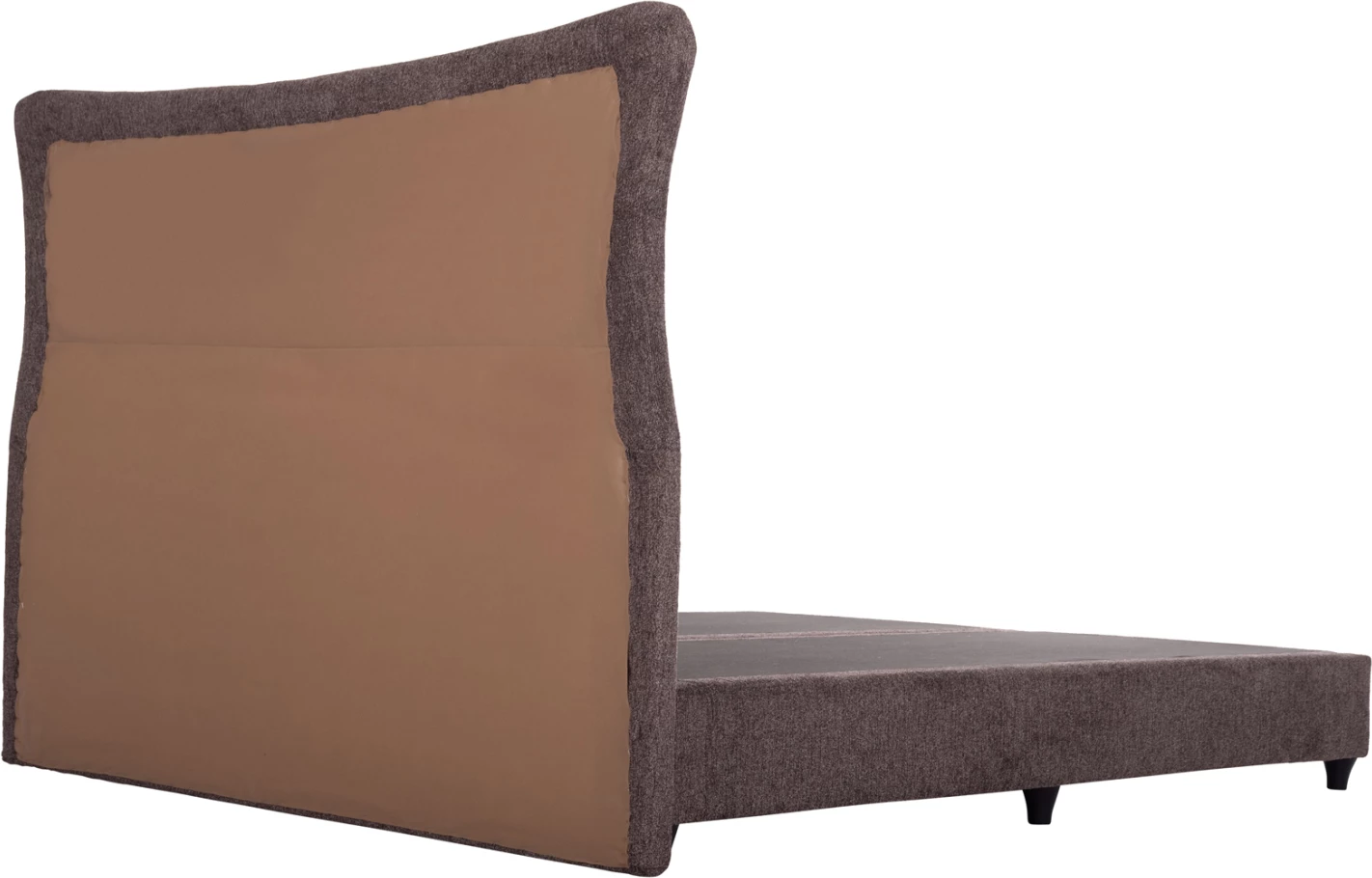 Krevat dopio NESTOR, stof boucle kafe, për dyshek 160x200cm