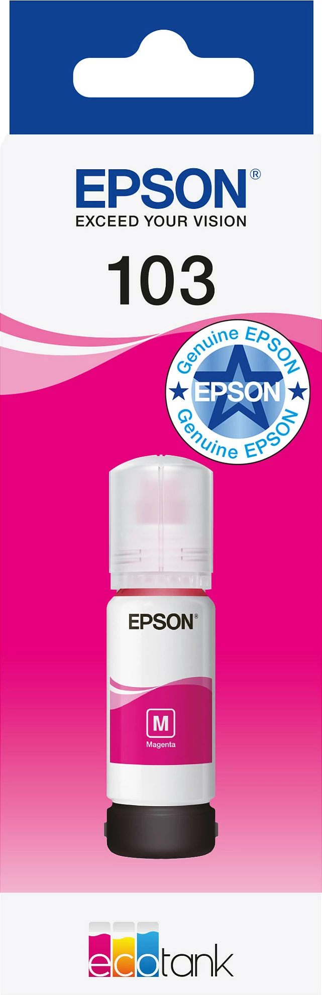 Bojë printeri Epson 103 C13T00S34A10, Magenta, 65 ml, për EcoTank L5190/L3156/L3151/L3150/L3110