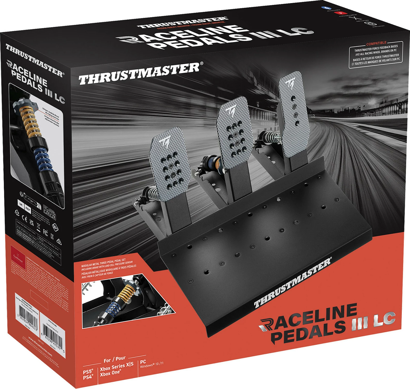 Pedale sim racing Thrustmaster Raceline Pedals III LC, metal, të zeza