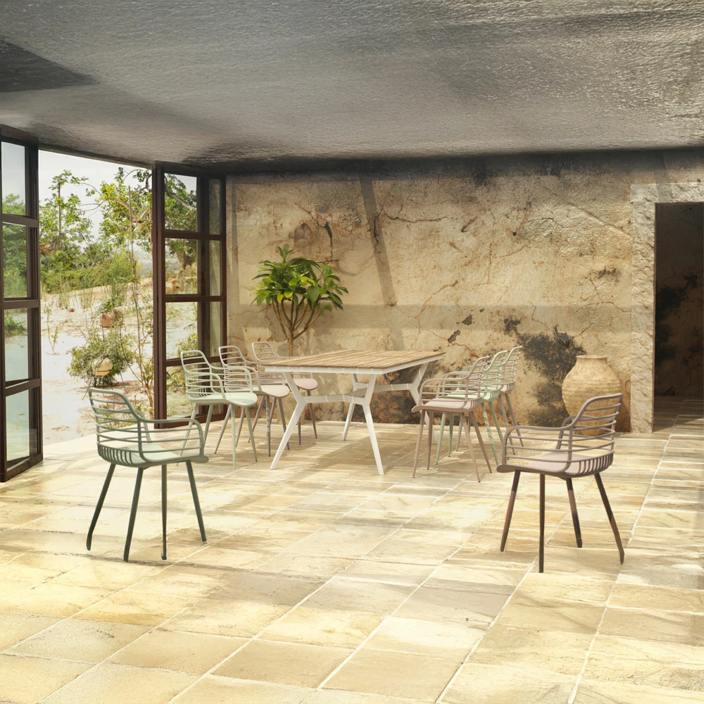 Tavolinë Bridge, e bardhë-natyrale, 180x90x75cm