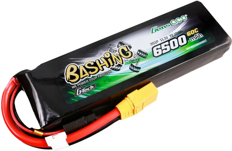 Bateri LiPo Gens ace G-Tech 6500mAh 11.1V 60C 3S1P, XT90, Bashing Series