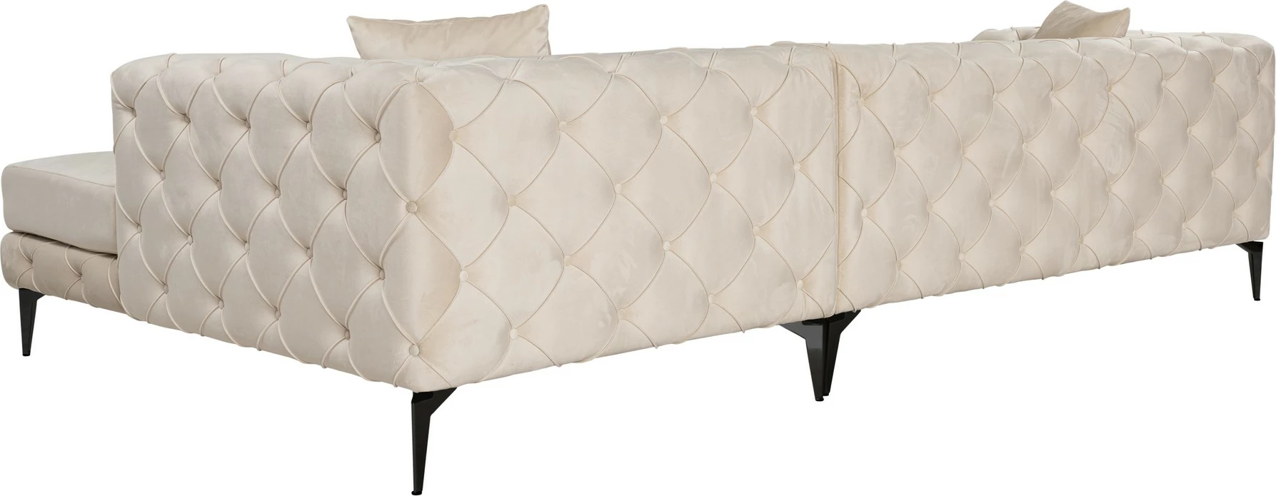 Këndare Atelier del Sofa Como Eco, e djathtë, bezhë dhe e zezë