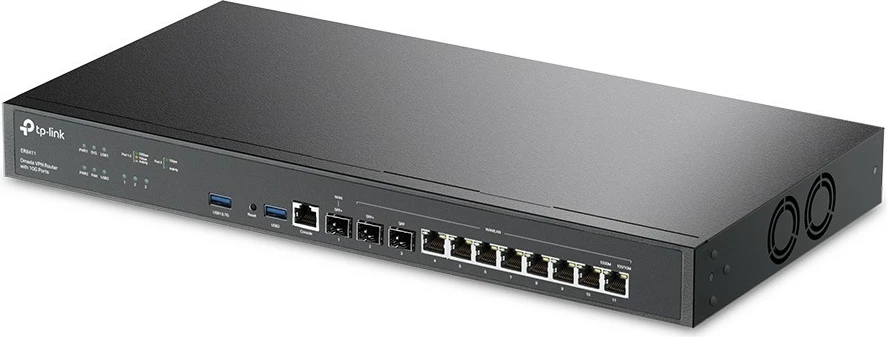 Router VPN TP-Link Omada me porta 10G, Ethernet WAN, Gigabit Ethernet, e zezë