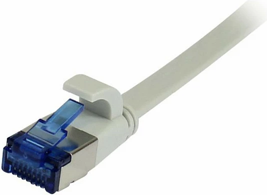 Kabllo rrjeti Synergy21 RJ45 CAT6A, 0.5m, flat, U/FTP, 500MHz, gri