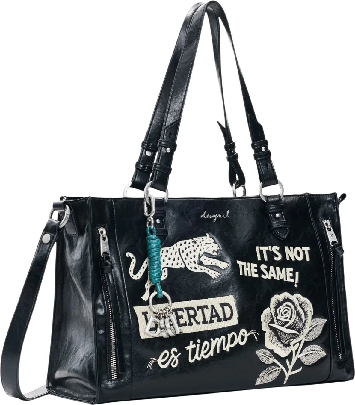 Çantë shopper Desigual BAG_LIBERTAS LIENDO 26WAXPA7 për femra, e zezë