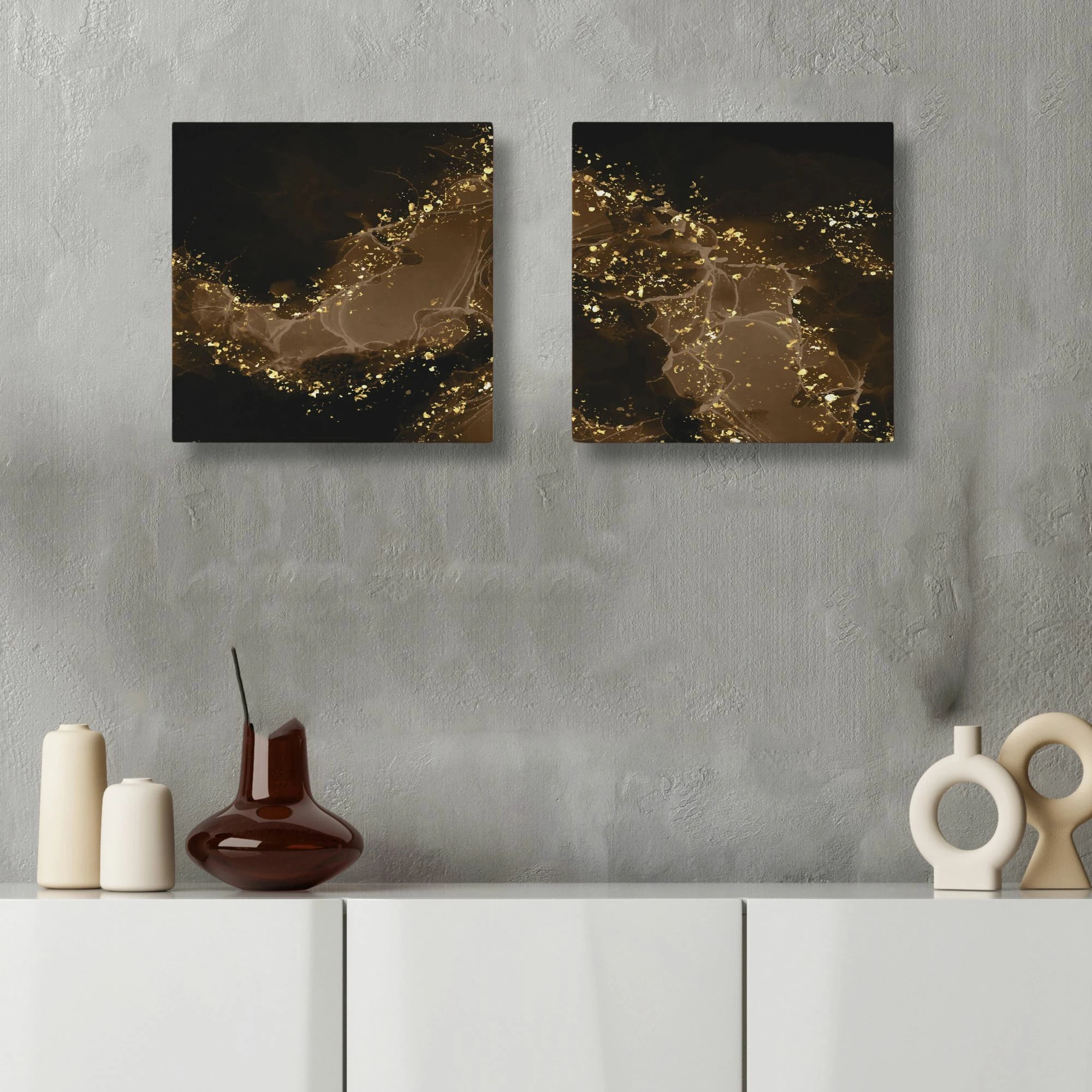 Pikturë dekorative në kanavacë (2 copë), Wallity, ASR2-CNV25-17, 50x50 cm
