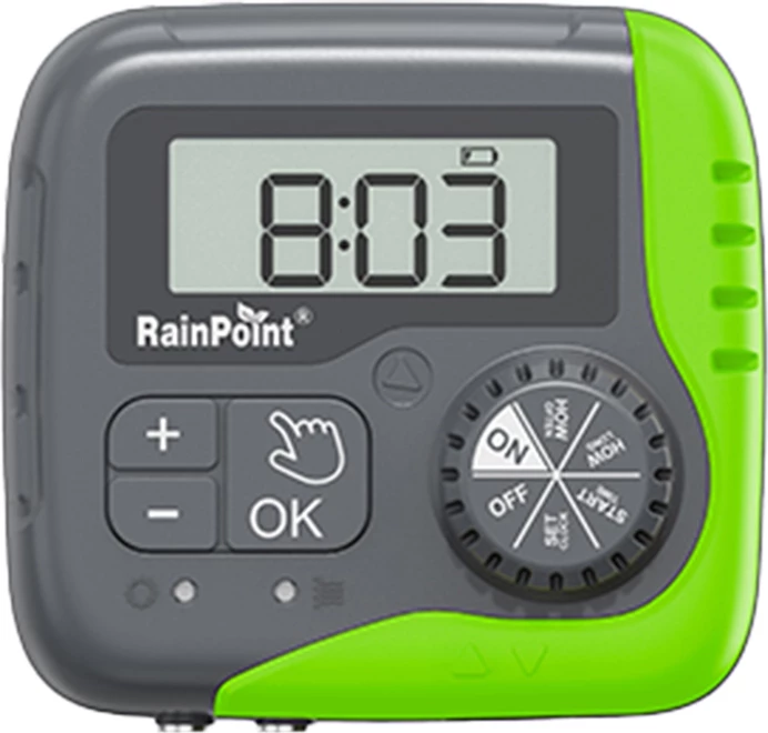 Kit ujitje solar, RainPoint IK15P, për 15 bimë, panel 5 W, bateri 2000 mAh, IPX4, gri/jeshil