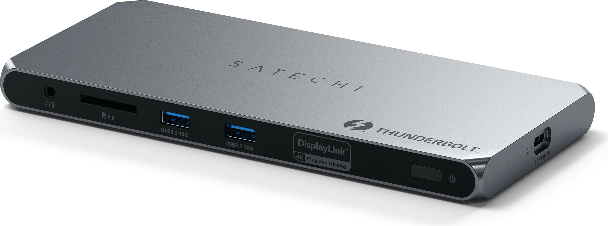 Docking station Satechi ST-DT4MDM-EU, Thunderbolt 4, DisplayLink, Gri hapësinor