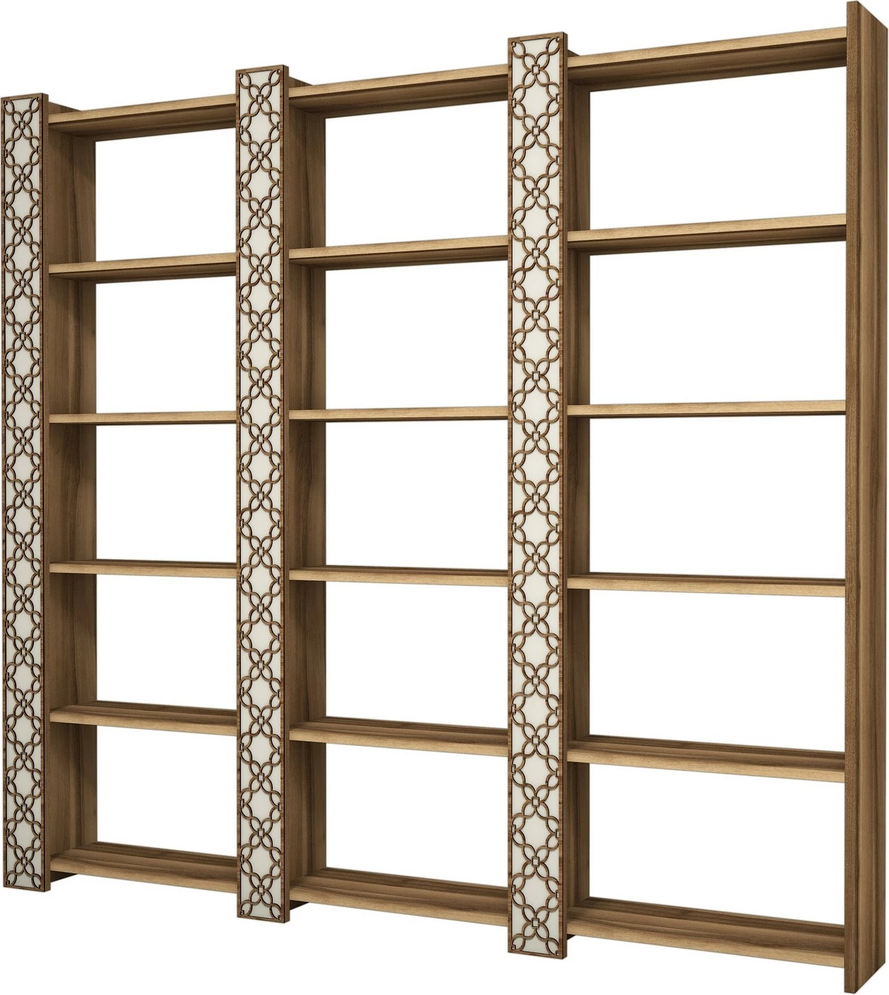 Raft librash Hanah Home, City 3, ngjyrë arre dhe krem