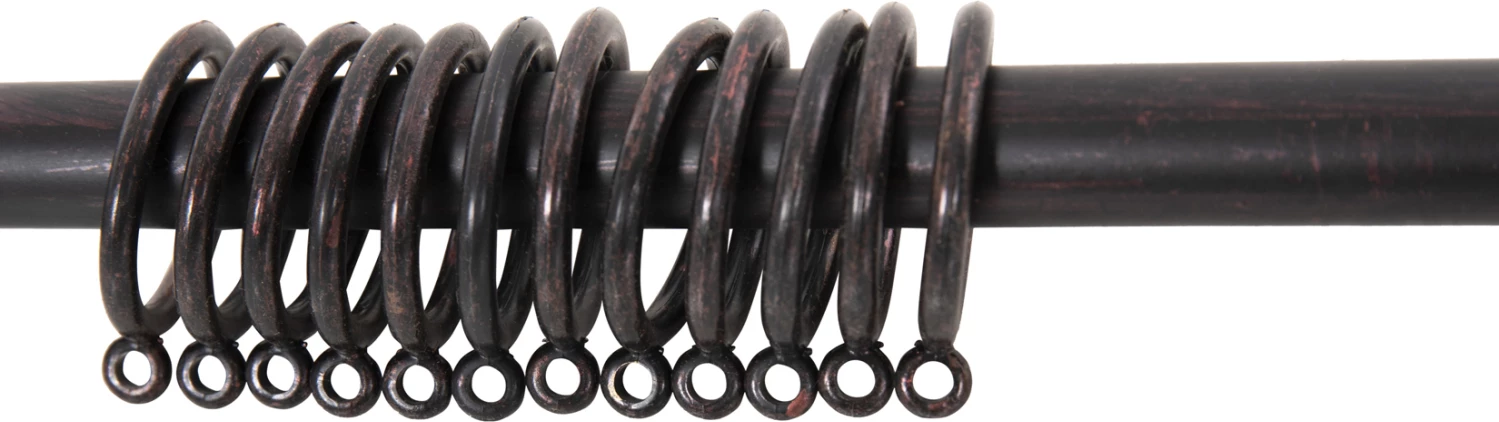 Shufër metalike për perde, e palosshme, ngjyrë zi-kuqe, me maja konike, FH11280.03, 110-210 cm