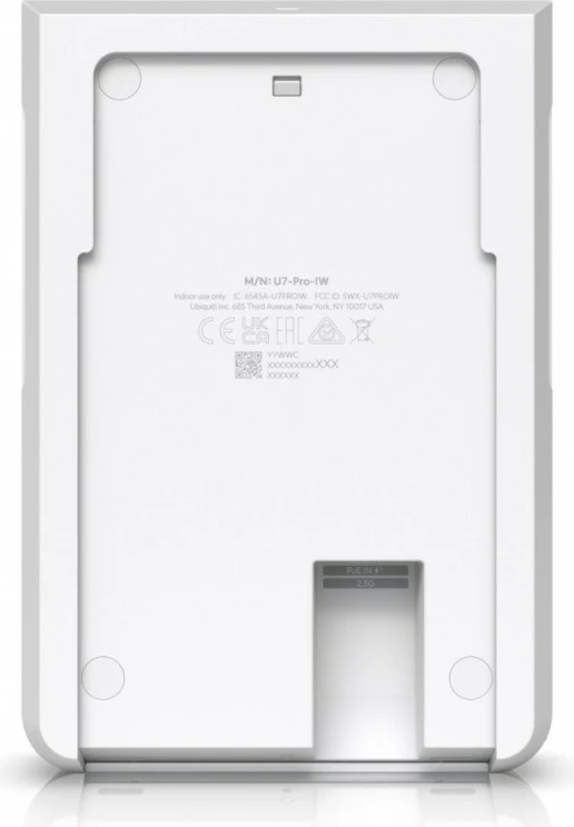 Access point Ubiquiti U7-Pro-Wall, WiFi 7, 2.5 GbE, i bardhë