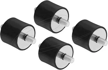Amortizues vibrimesh DeLOCK M6x1, D25 x H20 mm, 4 copë, zi