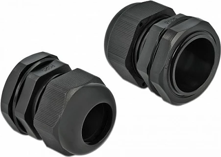 Glandë kablli DeLOCK PG25, IP68, për kabllo deri 21 mm, 10 copë, e zezë