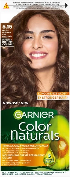 Ngjyrë për flokë Garnier Color Naturals 5.15 Bitter Chocolate për femra, 1 copë