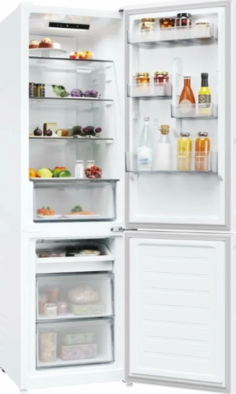 Frigorifer kombi Candy CNCQ2T518EW, No Frost, 279 L (197/82), 182.5 cm, 38 dB, klasa E, i lirë në këmbë, i bardhë