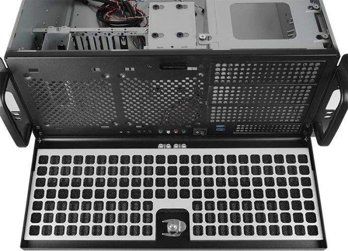 Kasë serveri rackmount 4U CHIEFTEC UNC-409S-B-OP, ATX/mATX, thellësi 482 mm, USB 3.0, e zezë