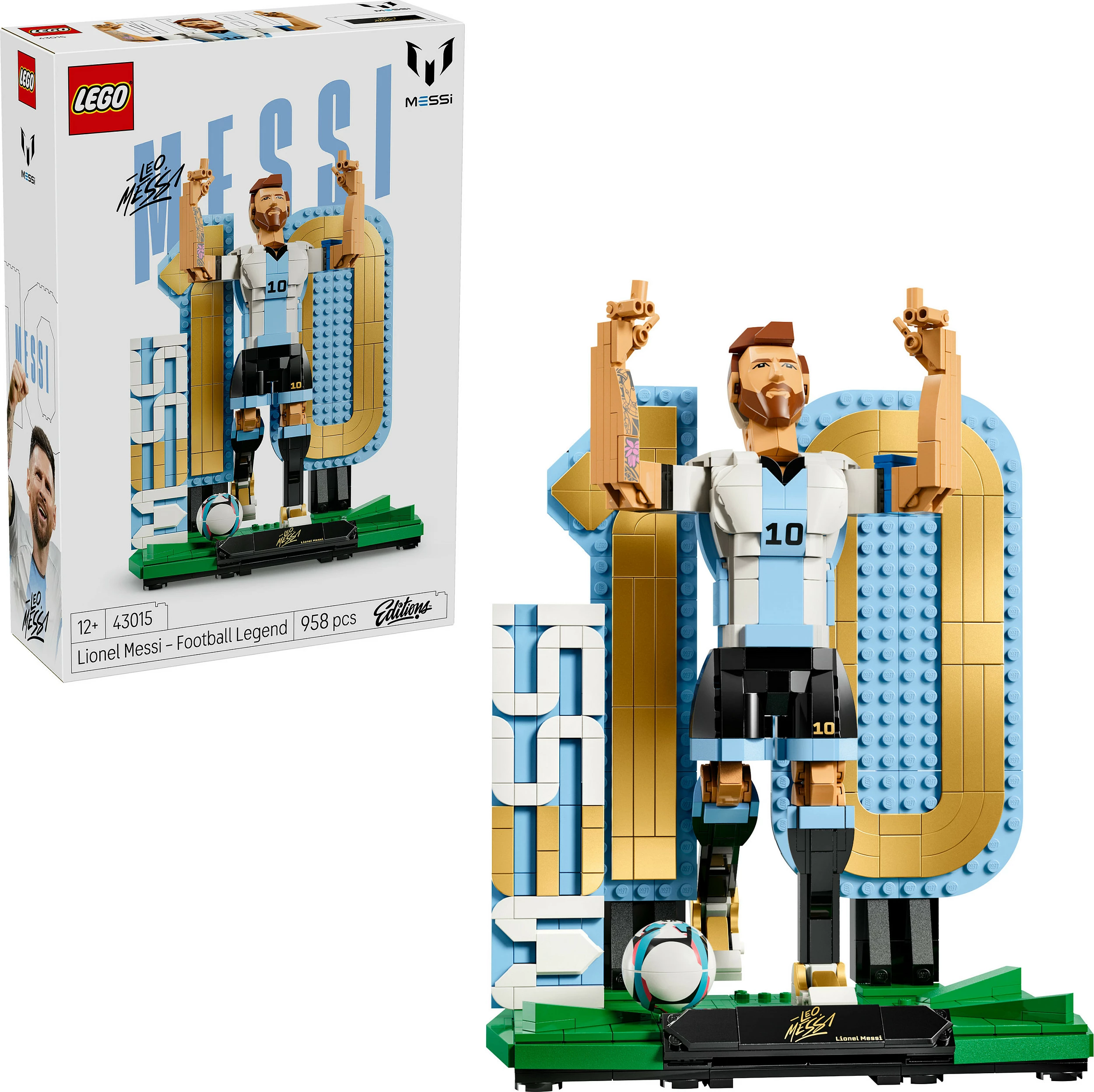 Set ndërtimi LEGO 43015 Lionel Messi – Football Legend, 958 pjesë, shumëngjyrësh