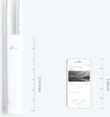 Pikë aksesi Wi‑Fi outdoor TP-LINK EAP113-Outdoor 300Mbps 2×2 MIMO IP65 PoE, e bardhë