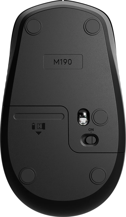 Maus LOGITECH M190 wireless 1000 dpi Mid Grey