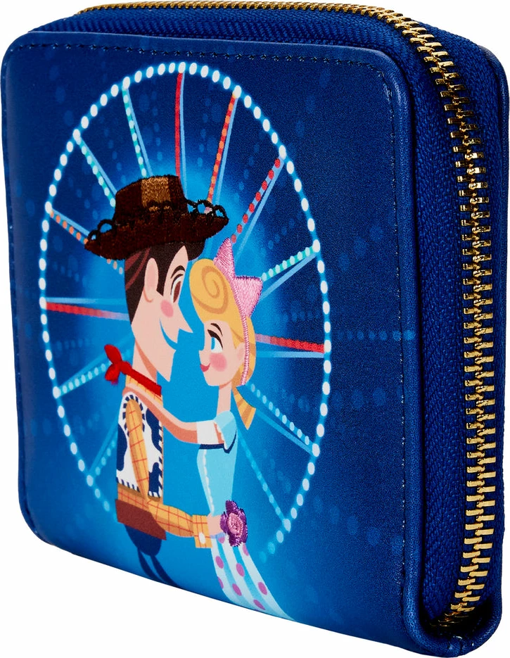 Portofol me zinxhir Loungefly Pixar Moment Toy Story Woody & Bo Peep, 12.7 x 10.16 x 2 cm, blu