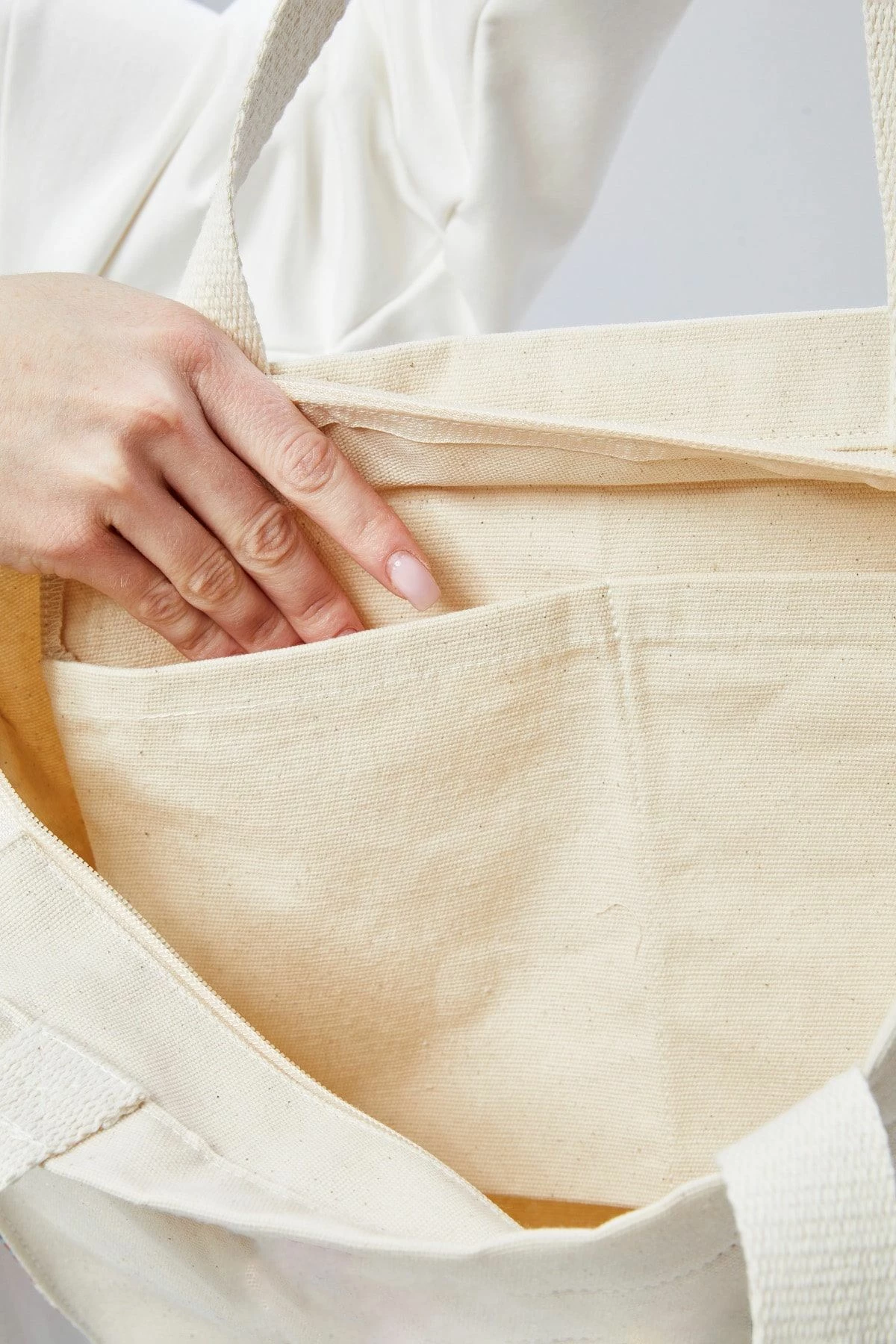 Çantë tote Zoozie Bags, krem, 2272