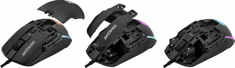 Maus Tracer Gamezone Master RGB 12000 DPI 8 butona 1.5 m kabllo, i zi
